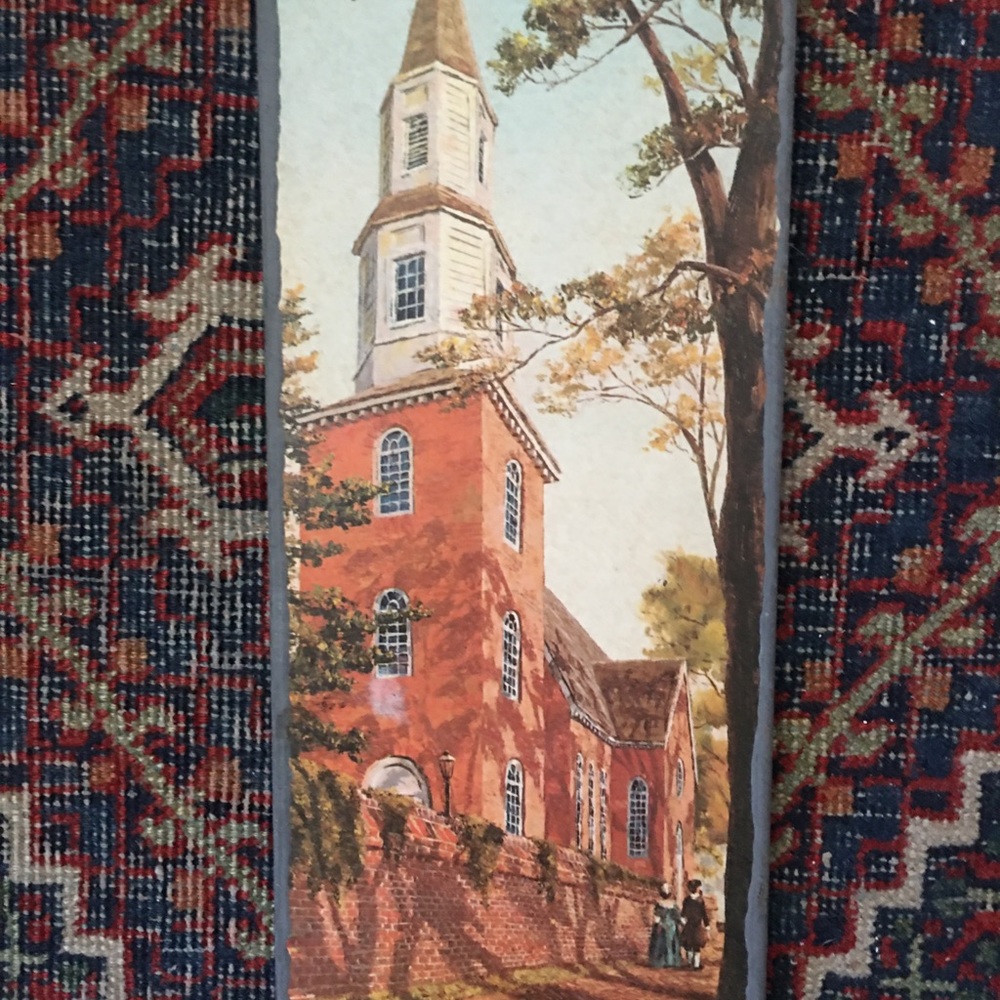 Vintage Williamsburg Bruton Parrish church plaque